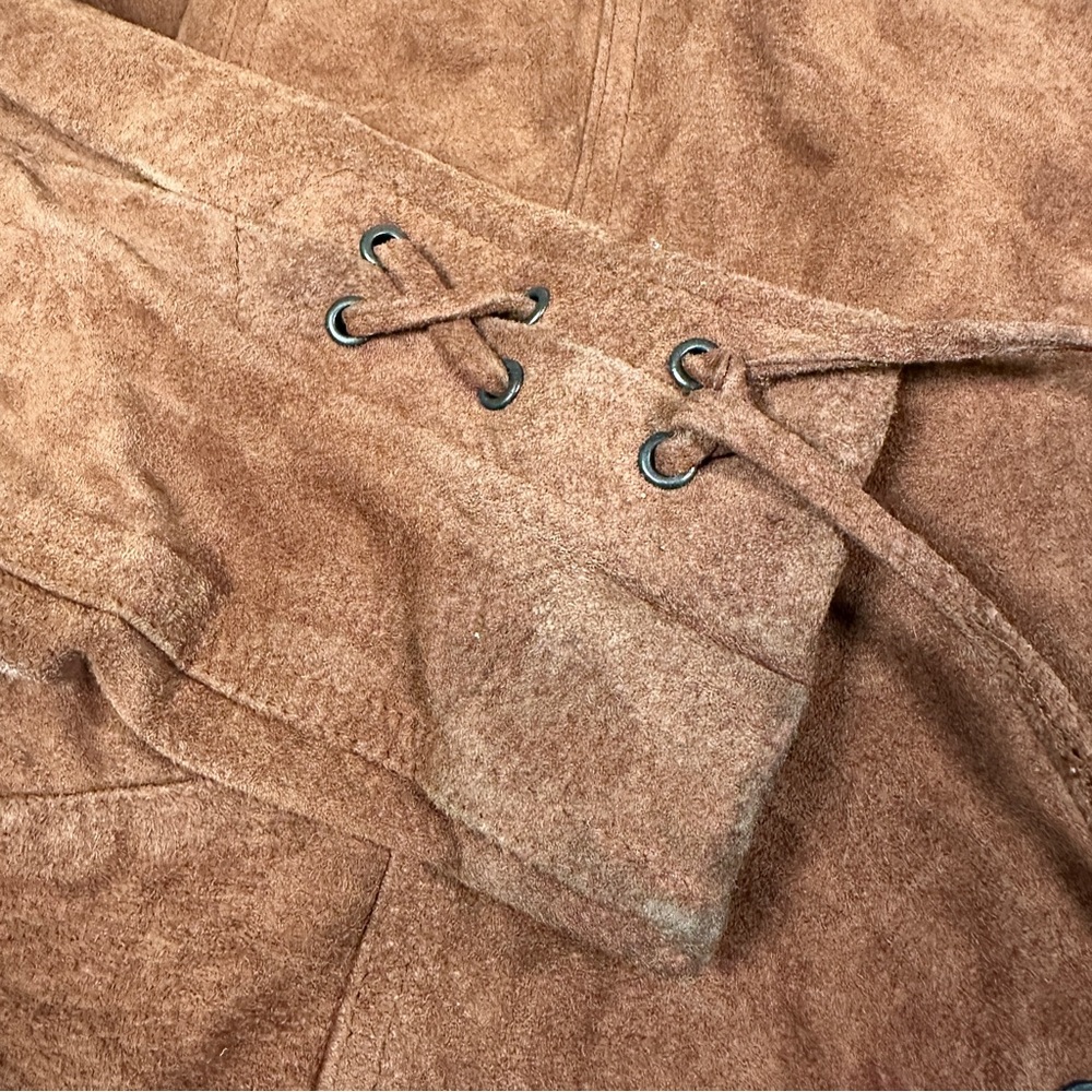 Wilsons 80s vintage suede brown Leather Jacket western southwestern boho cowboy - Picture 3 of 15